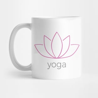 Yoga and Lotus Flower Mug